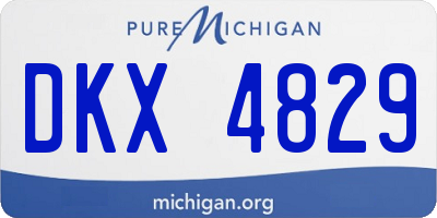 MI license plate DKX4829