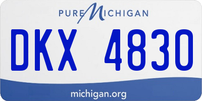 MI license plate DKX4830