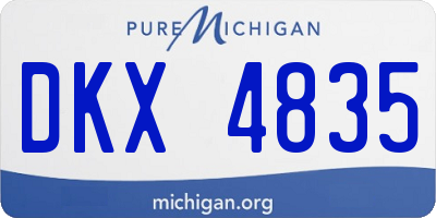 MI license plate DKX4835
