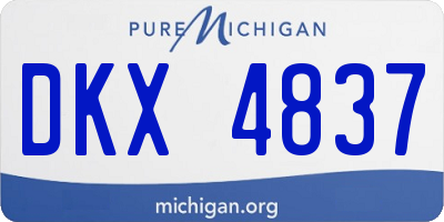 MI license plate DKX4837