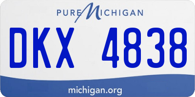 MI license plate DKX4838