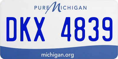 MI license plate DKX4839