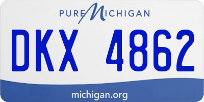 MI license plate DKX4862