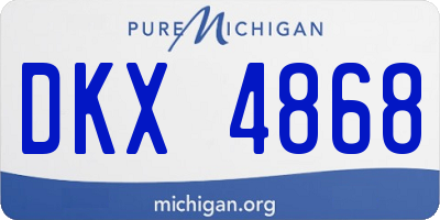 MI license plate DKX4868