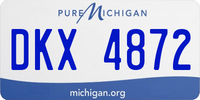 MI license plate DKX4872