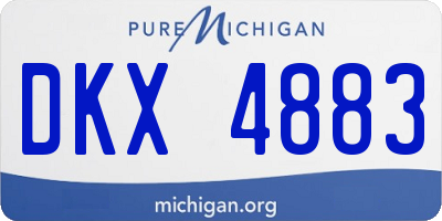 MI license plate DKX4883