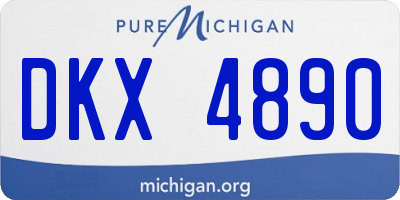 MI license plate DKX4890