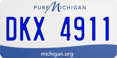 MI license plate DKX4911