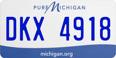 MI license plate DKX4918