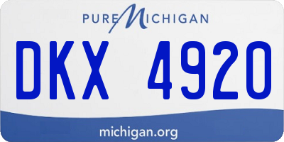 MI license plate DKX4920