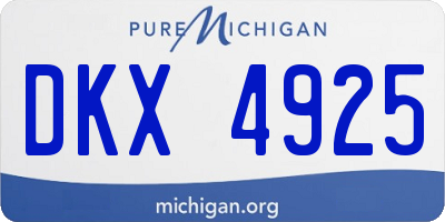 MI license plate DKX4925