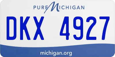 MI license plate DKX4927