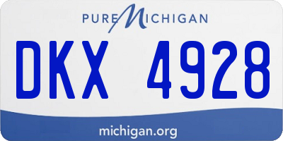 MI license plate DKX4928