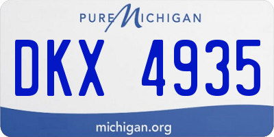 MI license plate DKX4935