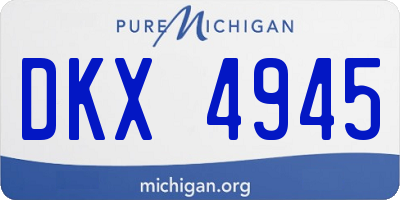 MI license plate DKX4945