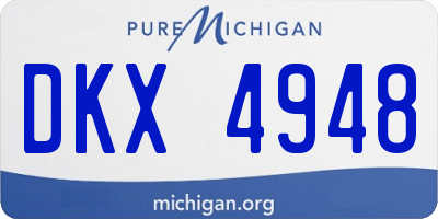 MI license plate DKX4948