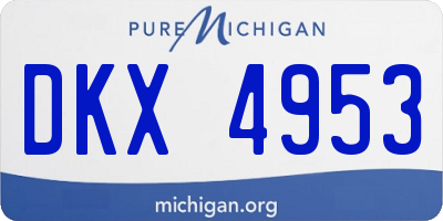 MI license plate DKX4953