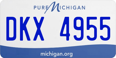 MI license plate DKX4955
