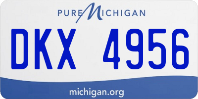 MI license plate DKX4956