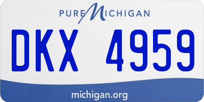 MI license plate DKX4959