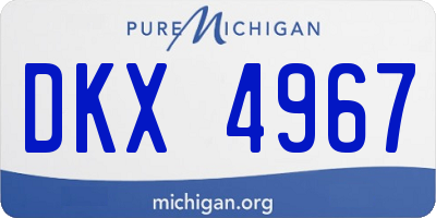 MI license plate DKX4967