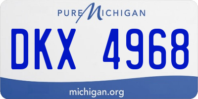 MI license plate DKX4968