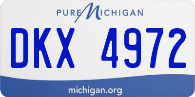 MI license plate DKX4972