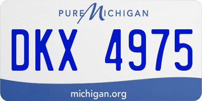 MI license plate DKX4975