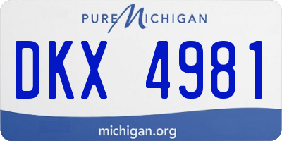 MI license plate DKX4981