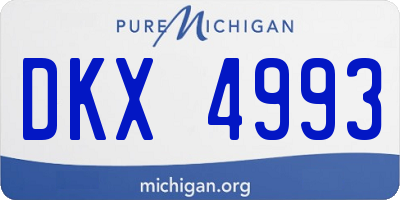 MI license plate DKX4993