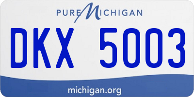 MI license plate DKX5003