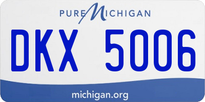 MI license plate DKX5006