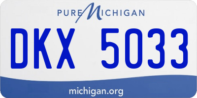 MI license plate DKX5033