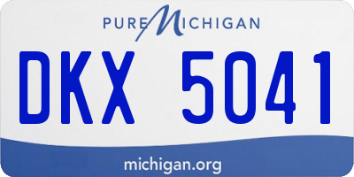 MI license plate DKX5041