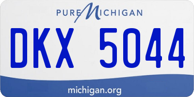 MI license plate DKX5044