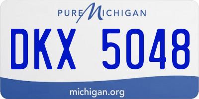 MI license plate DKX5048