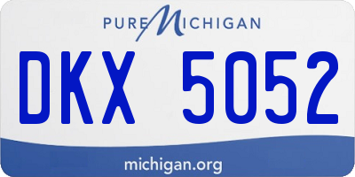 MI license plate DKX5052