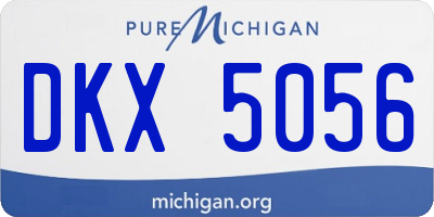 MI license plate DKX5056