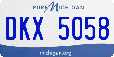 MI license plate DKX5058