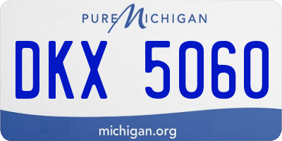 MI license plate DKX5060