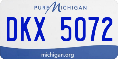 MI license plate DKX5072