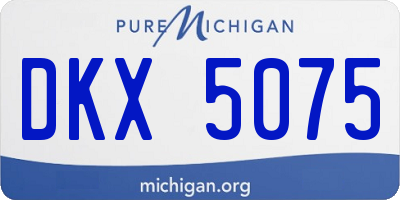 MI license plate DKX5075