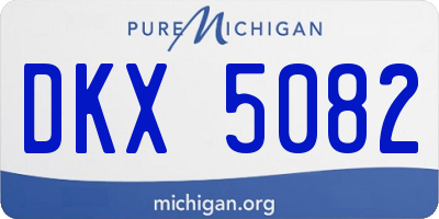MI license plate DKX5082