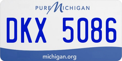 MI license plate DKX5086
