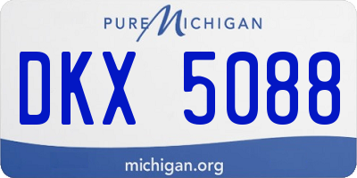 MI license plate DKX5088