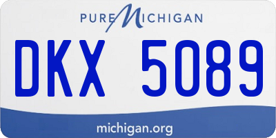 MI license plate DKX5089