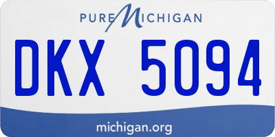 MI license plate DKX5094