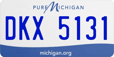 MI license plate DKX5131