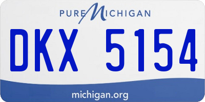 MI license plate DKX5154