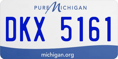 MI license plate DKX5161